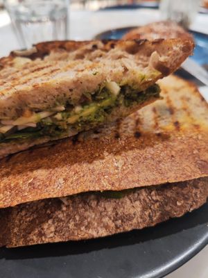 Pesto walnut sandwich  at Kafé Plattan in Stockholm