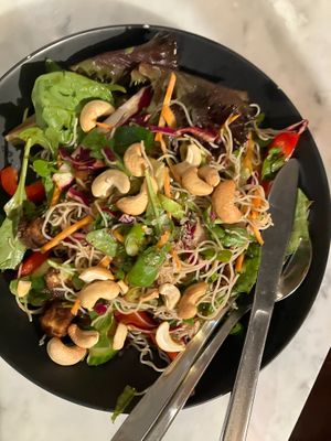 vietnamese salad sour, not my style at Kafé Plattan in Stockholm