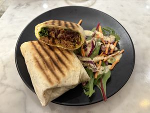 Philly cheesesteak wrap    at Kafé Plattan in Stockholm