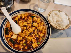 Mapu doufu at Mormors Dumplings in Stockholm