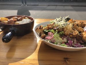 Potato's and bowl  at Plant Food in Aarhus