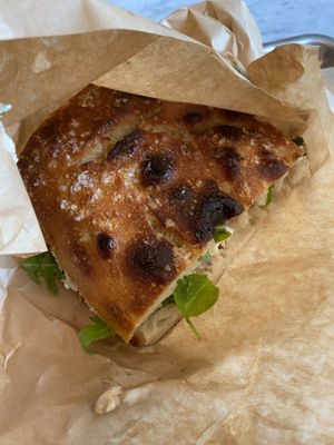 Seasonal foccacia. Recommend! at Plant Food in Aarhus