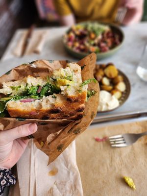 Avocado sandwich at Plant Food in Aarhus