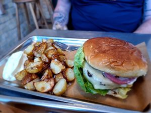 Burger at Plant Food in Aarhus