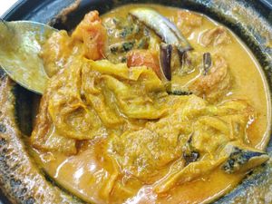 Mock curry fish with rice at Su Wei 素味小厨 in Central Singapore