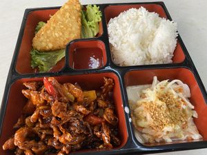 Sweet sour abalone mushroom set  at Su Wei 素味小厨 in Central Singapore