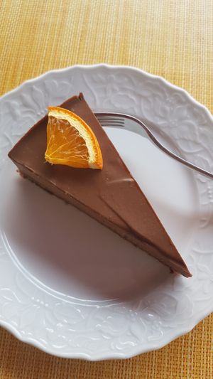 Vegan raw cake with choclate and orange at Cafe Zimmermann in Todtmoos