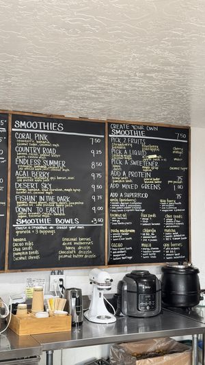 Menu 2  at Asava Juice & Smoothies in Kanab