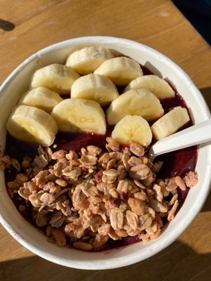 Açaí berry with banana  at Asava Juice & Smoothies in Kanab