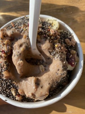 Country road with chia and banana  at Asava Juice & Smoothies in Kanab