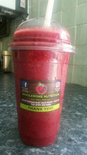 Berry blast smoothie at Wholesome Nutrition in South Shields