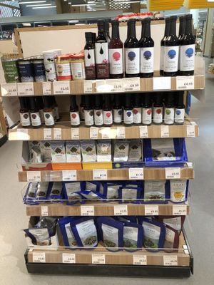 Lots of Japanese vegan products  at Japan Centre Ichiba in West London