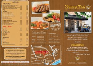 Menu Card 1 at Muang Thai in Ingolstadt