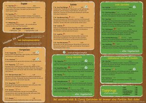 Menu Card 2 at Muang Thai in Ingolstadt