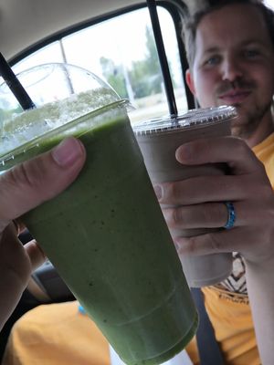 Green Splash (L) and Nutty Monkey (R) at Summit Coffee Co. in Fairbanks