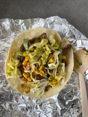 Hongos Asada (Ve) – 12
Mushroom asada with corn salsa, guacamole and topped with crushed tortilla 
 at Chica Bonita - Publika in Kuala Lumpur