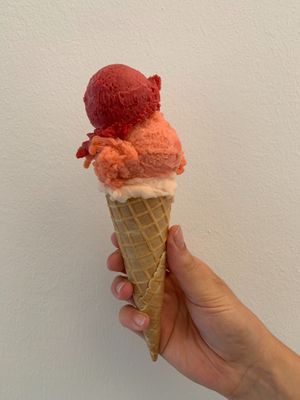 Fruit Explosion 🍓🍒🍉🍊 at Calluna Eispatisserie in Lueneburg