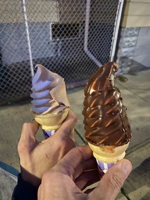 Regular and dipped soft serve! at Like No Udder in Providence