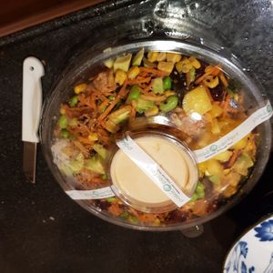 Miso happy with extra toppings, via thuisbezorgd at Poké Perfect - Linnaeusstraat in Amsterdam