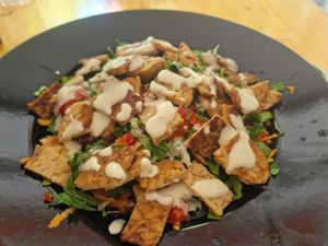 Tempeh salad. at Pumpkin Cafe in Antalya