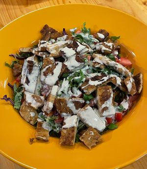 tempeh salad  at Pumpkin Cafe in Antalya