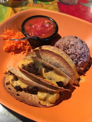 tacos w cauliflower cheese at Eden Alley Cafe in Kansas City