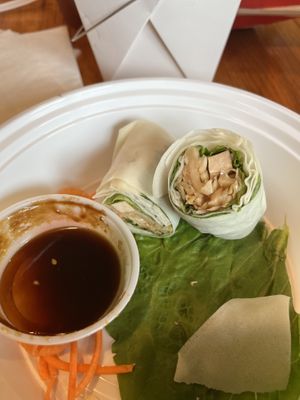 Summer rolls   at Galanga in Bay Shore