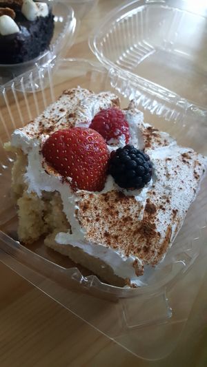 Tres leches cake (cup is also super good) at Baked Vegan Sweets in Long Beach