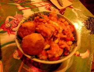 Sauteed tofu, veggies and hash browns at Revel! in Auckland