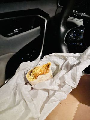 Vegan Sausage Breakfast Burrito  #Veganuary at FeelLove Coffee in Springdale