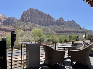 Outside seating only on the lovely patio   at FeelLove Coffee in Springdale