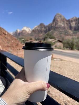 Tea with a view  at FeelLove Coffee in Springdale
