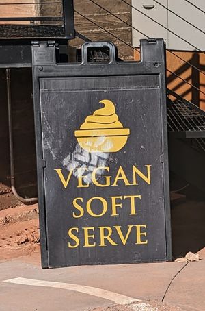 Vegan soft serve!! at FeelLove Coffee in Springdale
