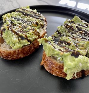 Avo toast on sourdough   at FeelLove Coffee in Springdale