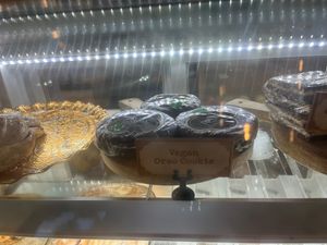 Vegan coffee cake at FeelLove Coffee in Springdale