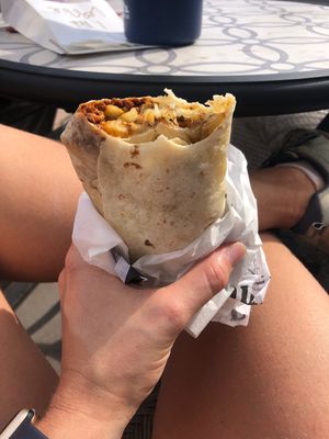 Vegan breakfast burrito! So yum!!  at FeelLove Coffee in Springdale