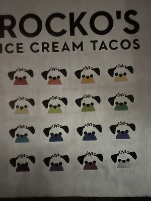 Outside wall   at Rocko's Ice Cream Tacos in Santa Clara