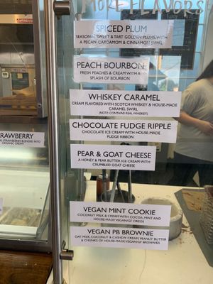 2 of 4 vegan ice cream flavors  at Rocko's Ice Cream Tacos in Santa Clara