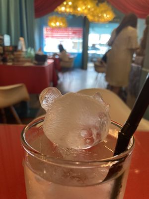 Ice cube. How cute!  at Grand Vege 素膳 in Penang