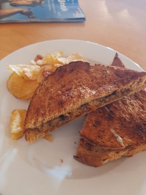 Mushroom and tomato sandwich at Heilan Scran in Kyle