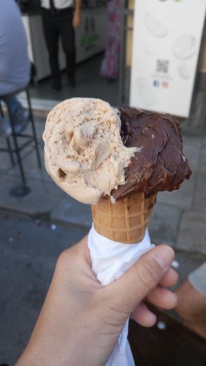 Hazelnut, DARK chocolate at Gelateria Al Cassaro in Palermo