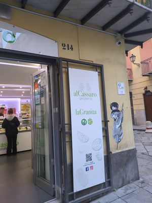 Entrance at Gelateria Al Cassaro in Palermo