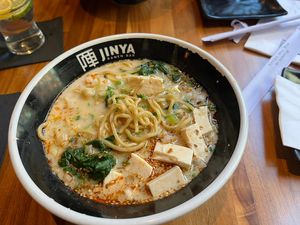 Spicy creamy vegan ramen  at JINYA Ramen Bar in Reston