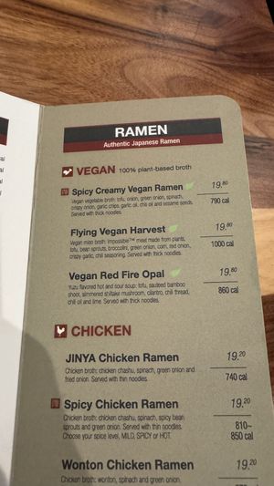 Vegan ramen  at JINYA Ramen Bar in Reston