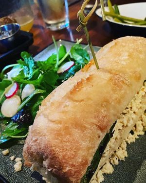 Grilled asparagus po’ boy   at DC Harvest in Washington