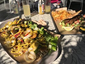 Vegan Kebab and Souvlaki - huge portions. „They dont do small“ 😋 at The Forest in Oroklini