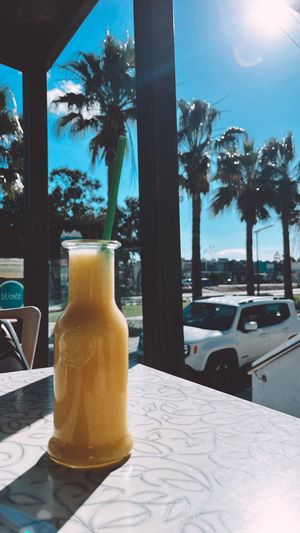 Mango & passionfruit smoothie  at The Forest in Oroklini