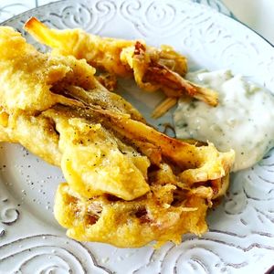 Vegan “Fish” and chips at The Forest in Oroklini