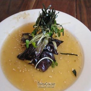 Eggplant dish at Vegan Cafe - Mondano in Hiroshima