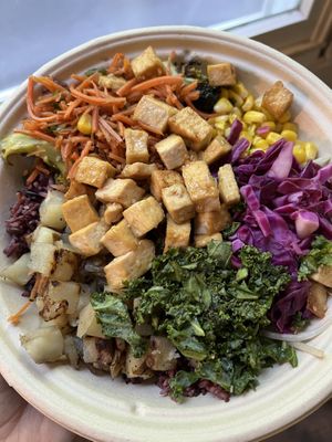 Build your own tofu bowl with purple rice base  at BIBIBOP in Centerville